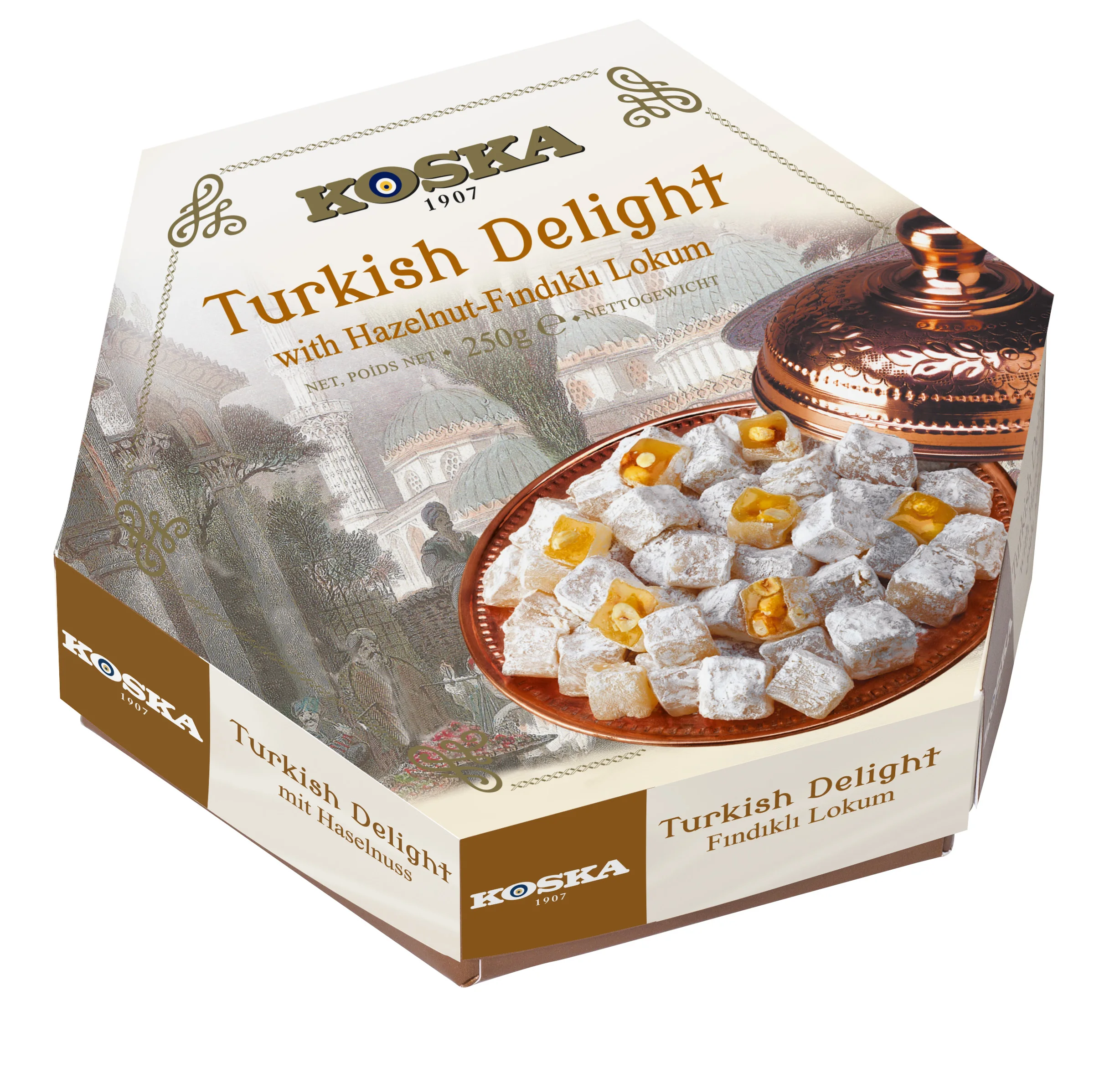 Best Selling Wholesale Product - Turkish Delights -  Turkish Delight with Hazelnut 125 g, 250 g, 500 g