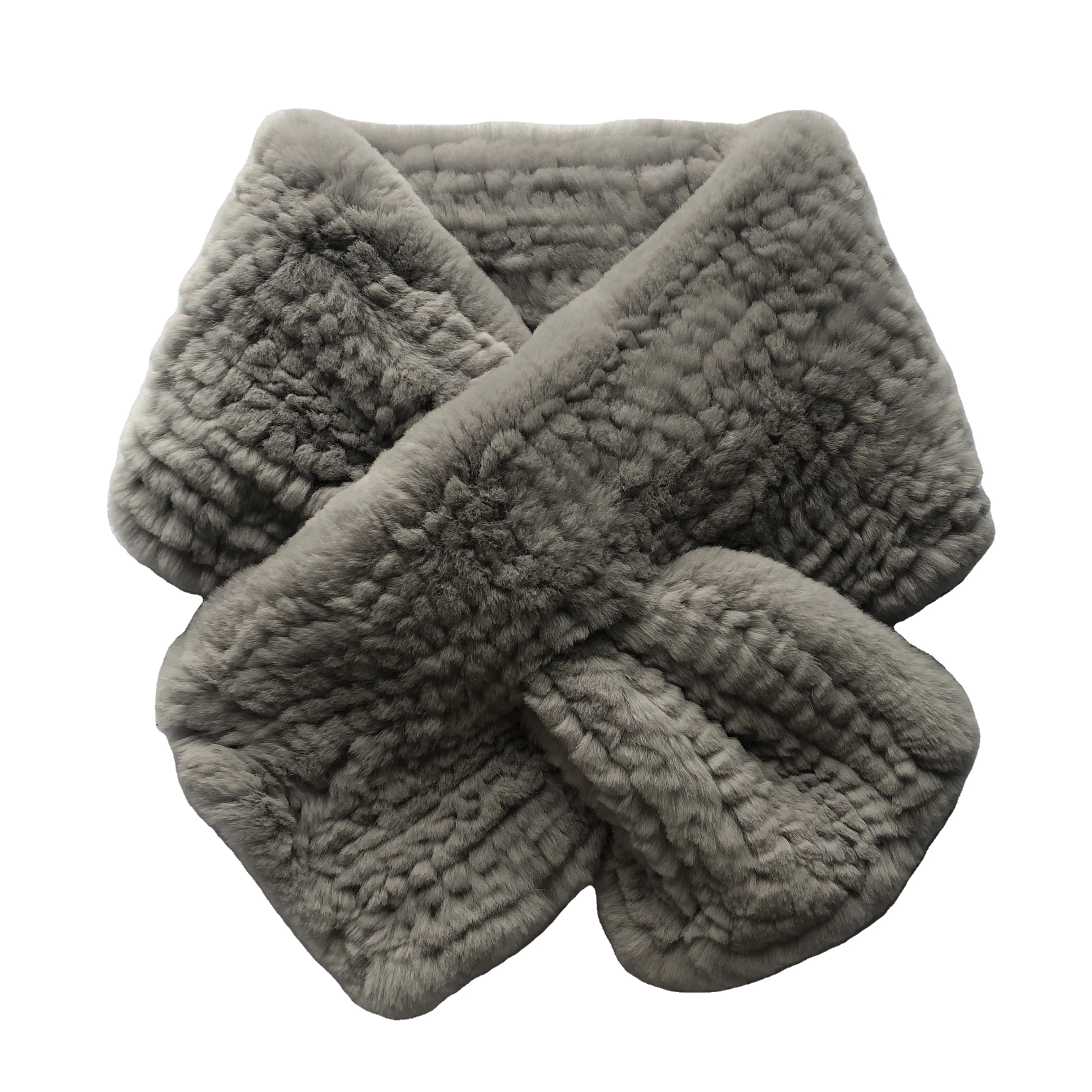 Soft Beautiful Scarf Muffler Genuine Rex rabbit Fur Scarves For Female Women High Quality Hot sale Winter Scarves