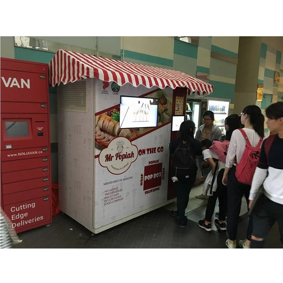 Singapore Commercial Service Equipment Mr Popiah Vending Machine With Warranty 1 Year And Customized dimension