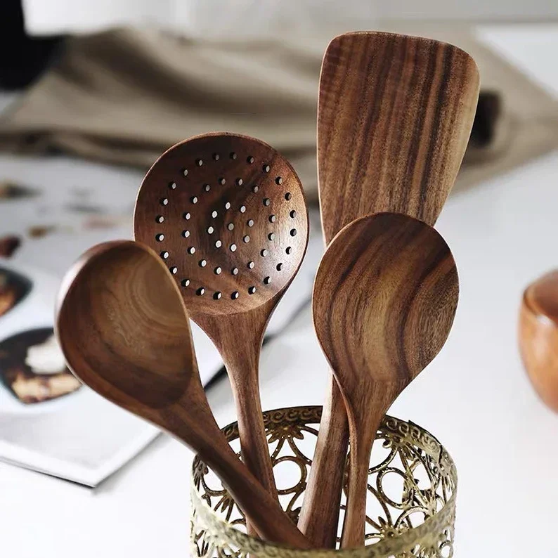 Natural And Hot Selling Wooden Spoons For Cooking WholeSale Complete Set