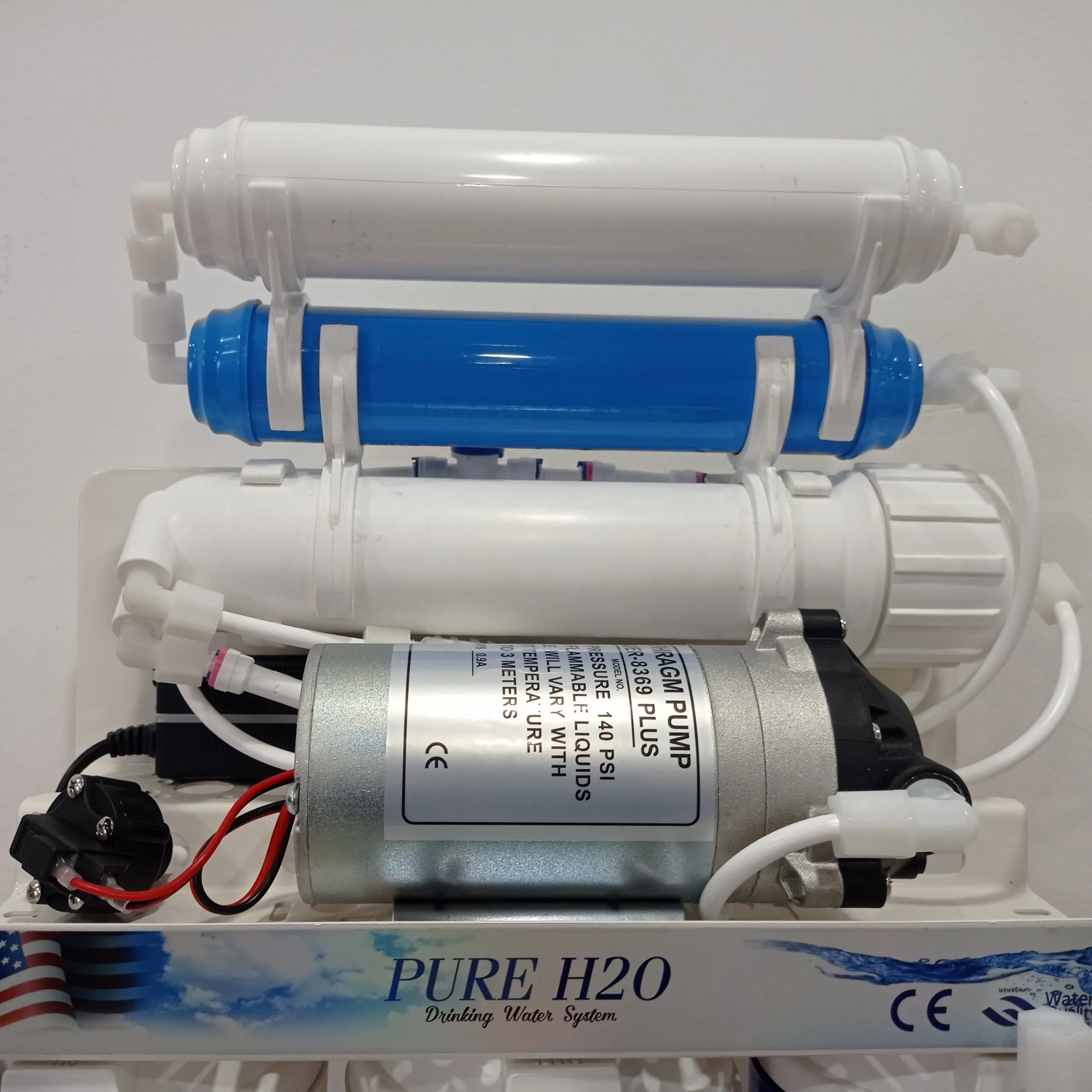 6 Stage Alkaline RO Water Filter LIVOTEC with 75 GPD RO membrane and 4G Plastic water storage tank