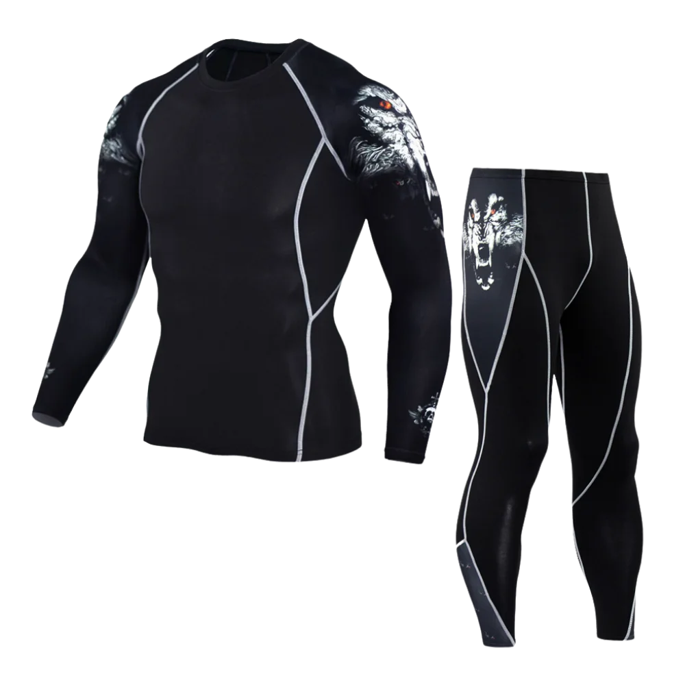 Long Sleeve Mens Rashguard Quick-dry Underwear Compression BJJ Rush Guard for Workout Sports Gym