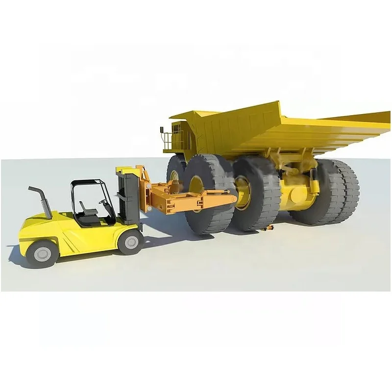 31-67 12,5 тонн навесное оборудование для снятия и установки колес BelAZ на шасси грузовика