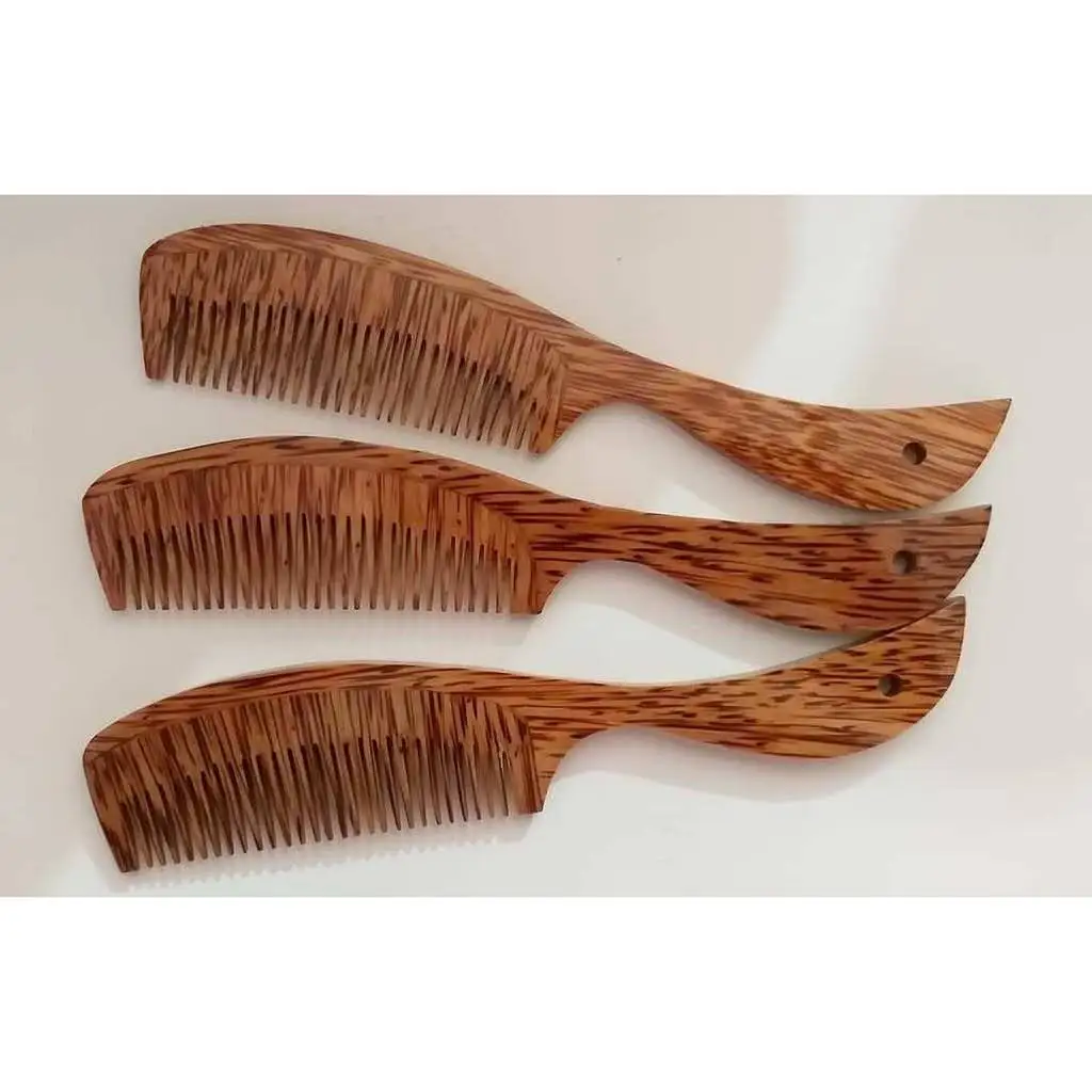  Лучшая цена Кокосовая расческа натуральная ручная работа/деревянная древесина из Вьетнама