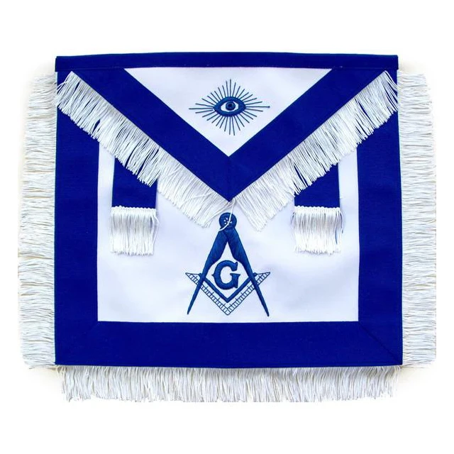 Masonic Master Mason Apron With White Fringe For Sale Product 2022 High Quality New Design Apron