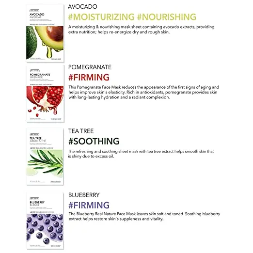 Amazon Самая продаваемая тонировка для лица магазин авокадо натурального лицевого листа маски оптовая продажа корейский стиль ухода за кожей