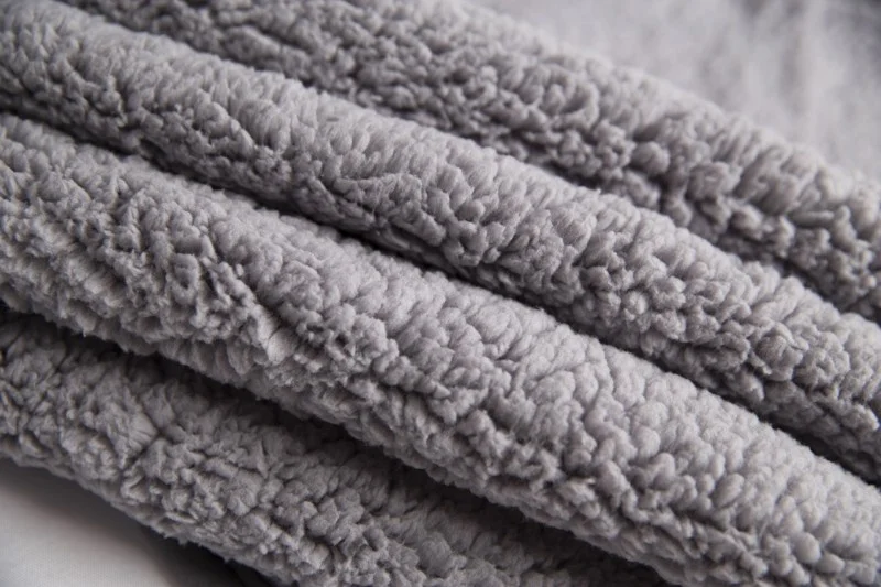  Лидер продаж серое мягкое двустороннее одеяло Sherpa для маленьких мальчиков и новорожденных