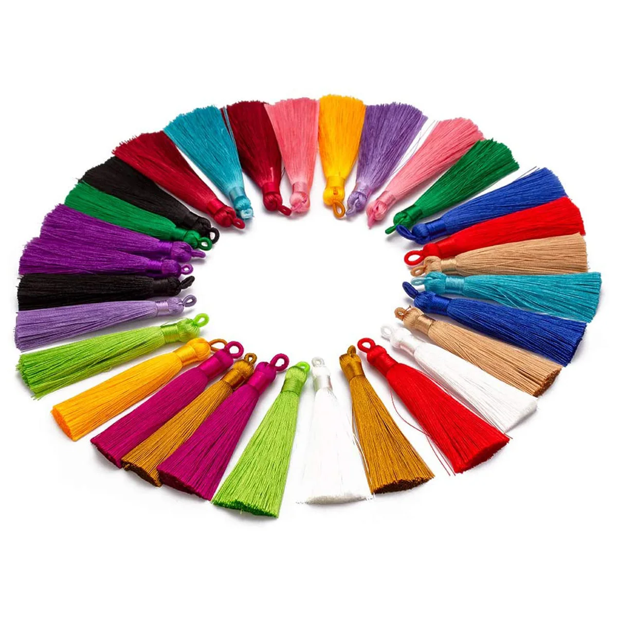 Красивая Белая декоративная кисточка для ключей длина кисточки 5 дюймов 5-дюймовая петля цвет