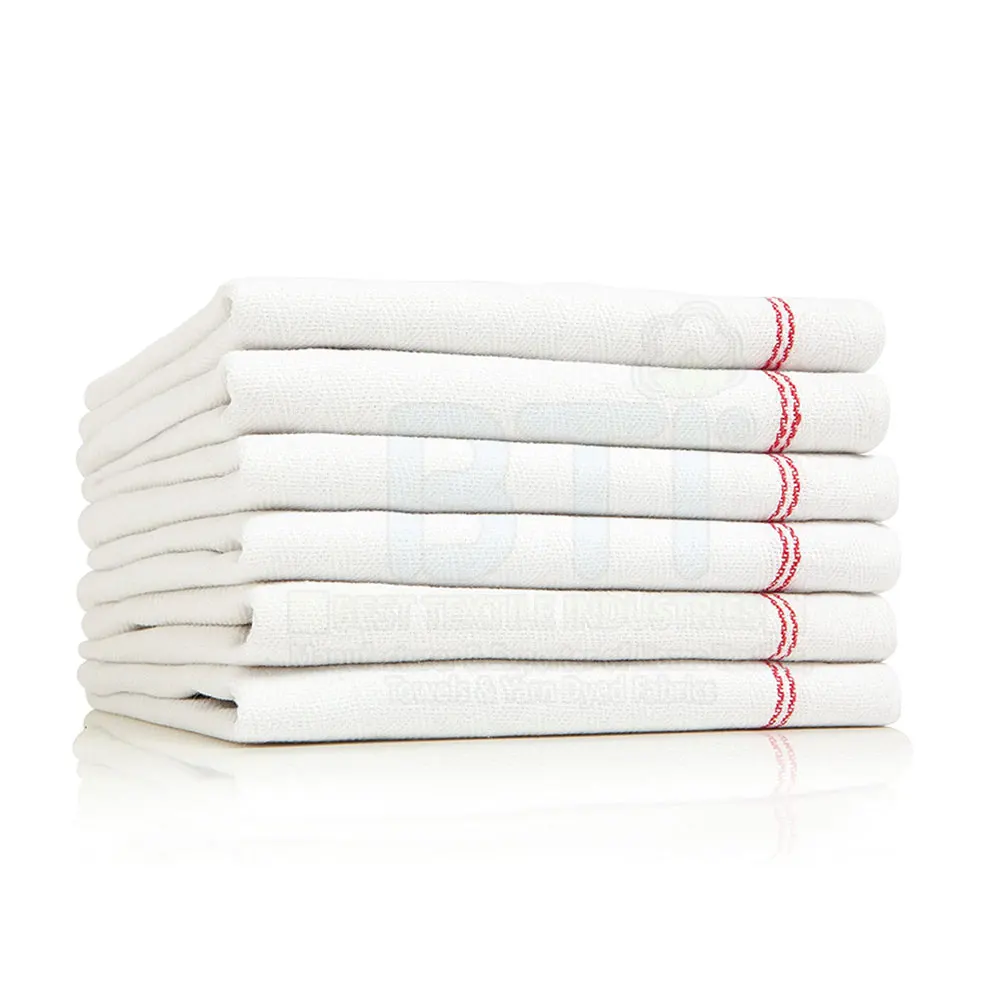 100% Cotton Herringbone Kitchen Napkins Dishtowel and Tea Towels with Sublimation Logo Microfiber Cleaning Cloth for Home Use