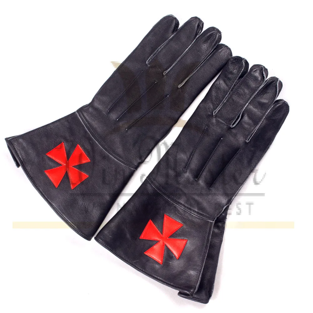 Перчатки Masonic Knight Templar черные перчатки мягкие кожаные