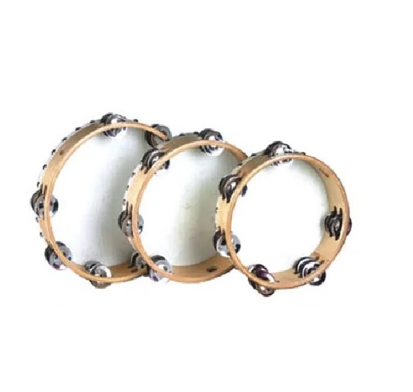 Customized Wood Tambourine With Low Price round Tambourine Drum for Church and Party for Percussion Instrument