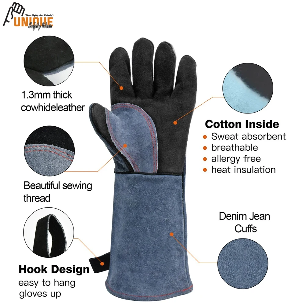 Hand Safety Leather Tig Gloves Customized Pakistan Made Top Quality Fire Proof Tig Gloves