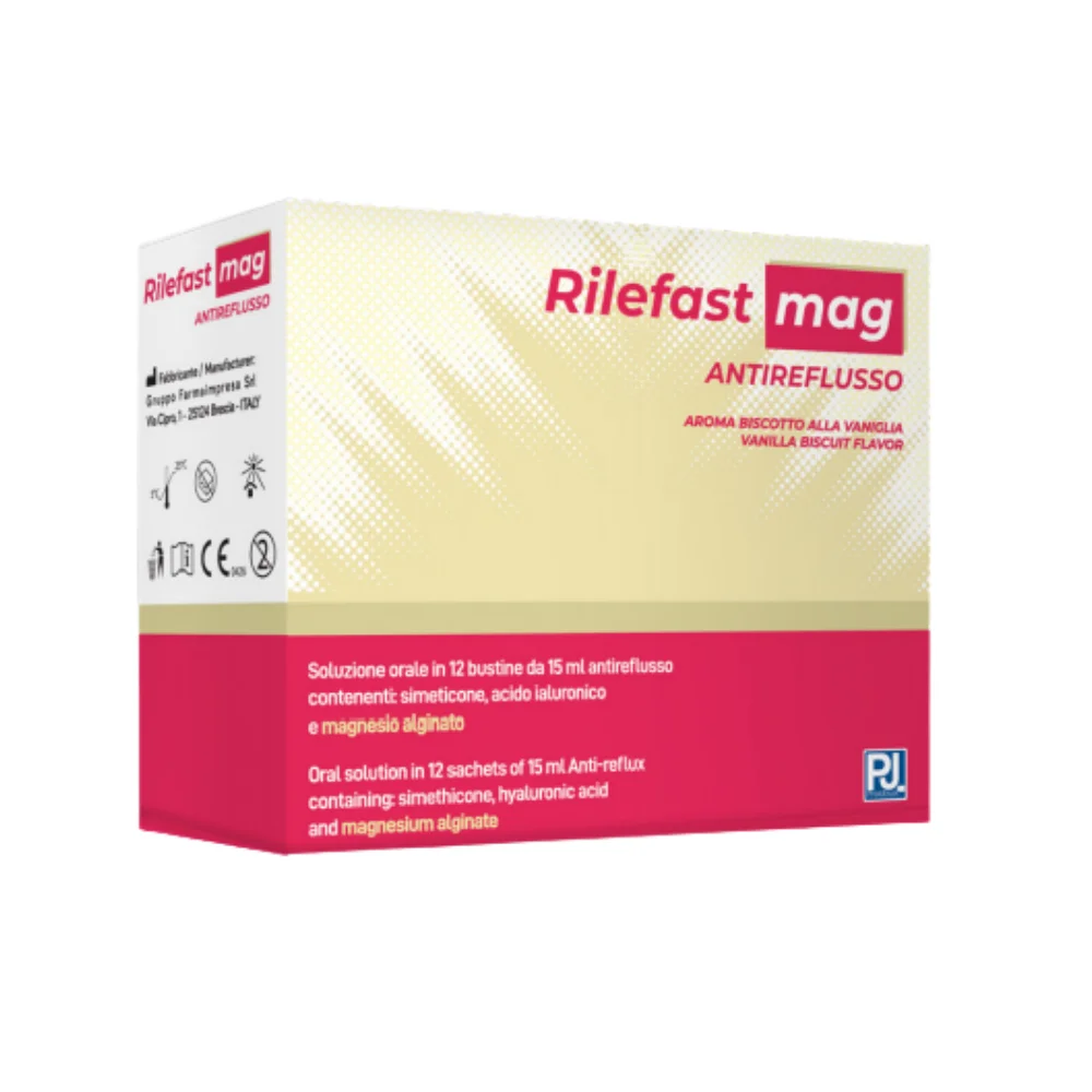 Gruppo farmaimpresa (pjpharma) New product 2022  Italian medical device FOR reflux gas with Hyaluronic acid RILEFAST MAG