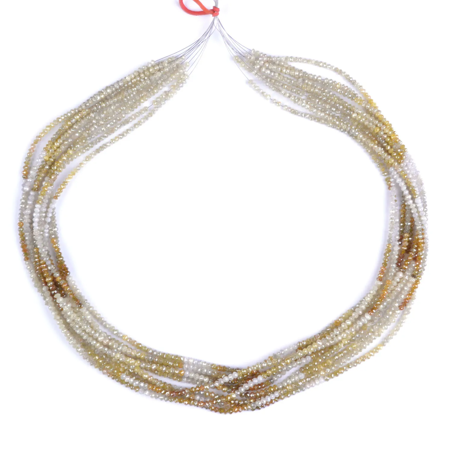 Оптовая продажа бусины из натурального желтого бриллианта граненые