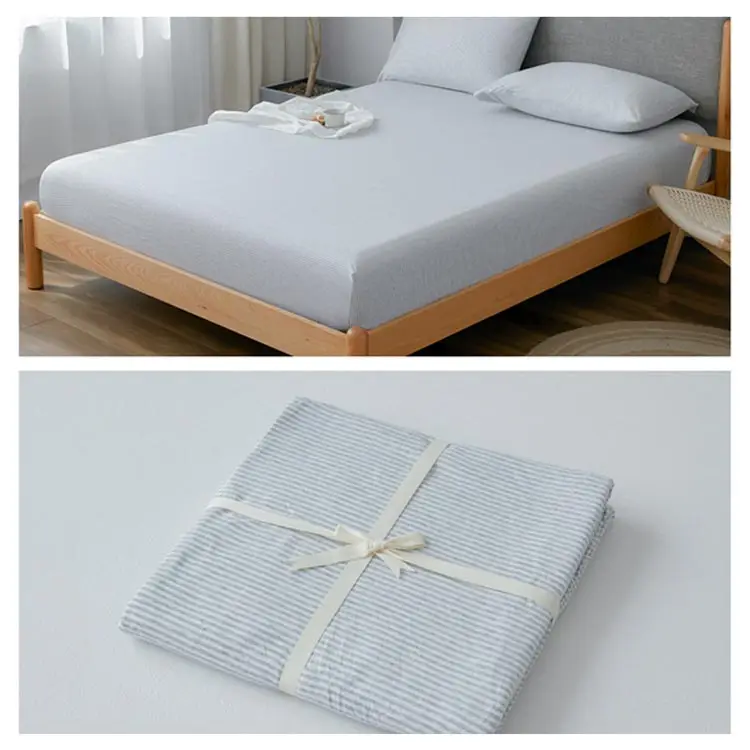 Простыня односпальная 100% хлопок Джерси мягкая простыня оптовая продажа от