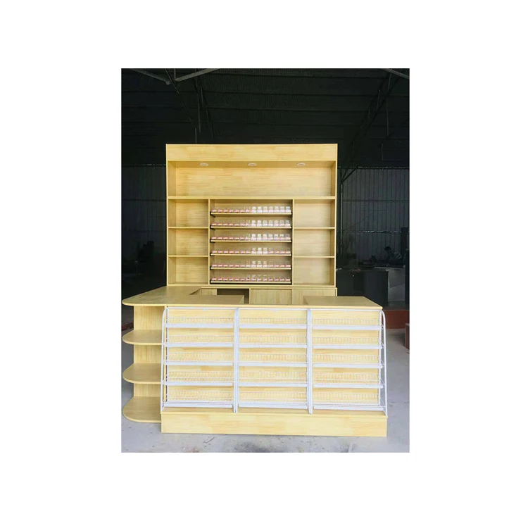 Retailer Store Shelves Supermarket Checkout Counter Gandola Shelves Supermarkets Grocery Smoke Shop Shelves