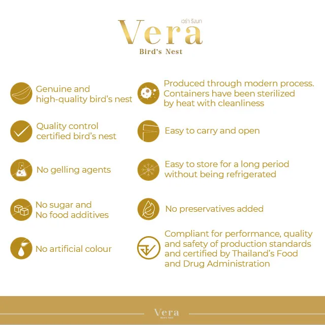 Вера бренд Птичье гнездо выбранный продукт Лучшая цена из Таиланда