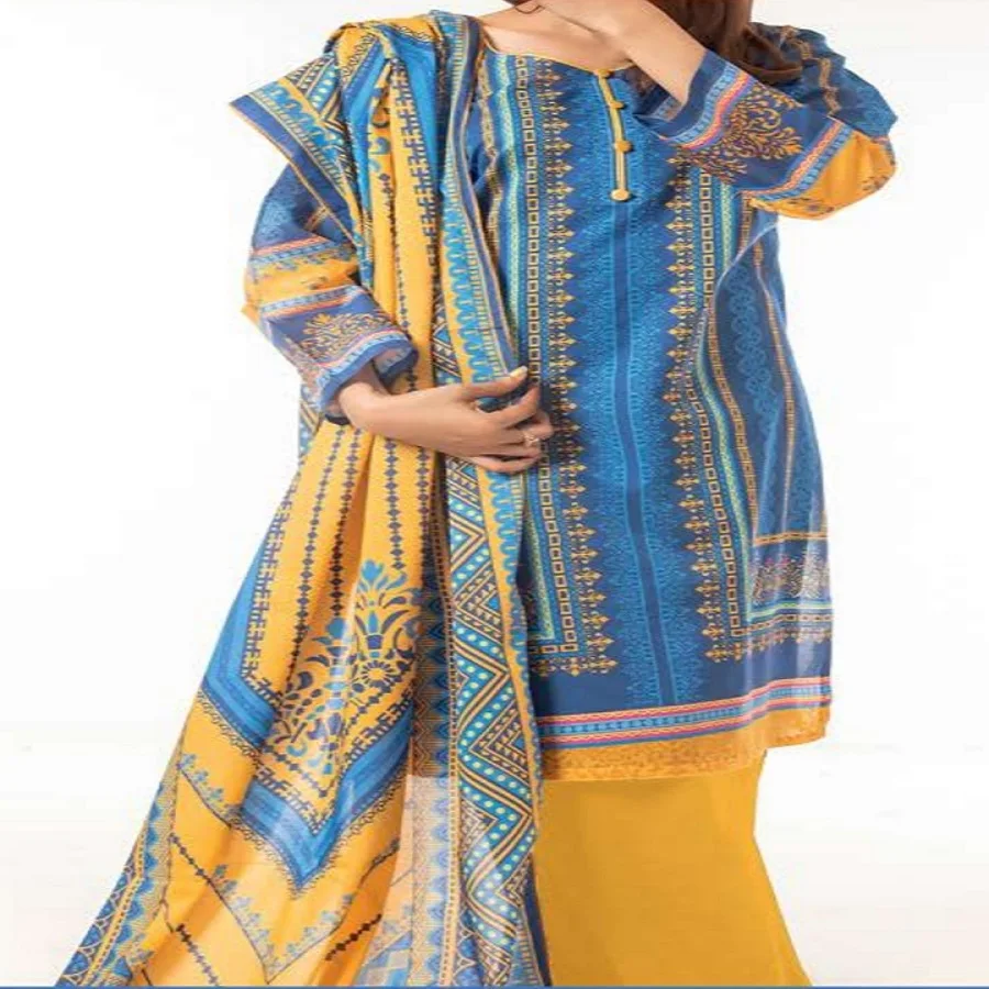 Lawn three piece Suits of Digital print un-stitched Shalwar Kameez for women