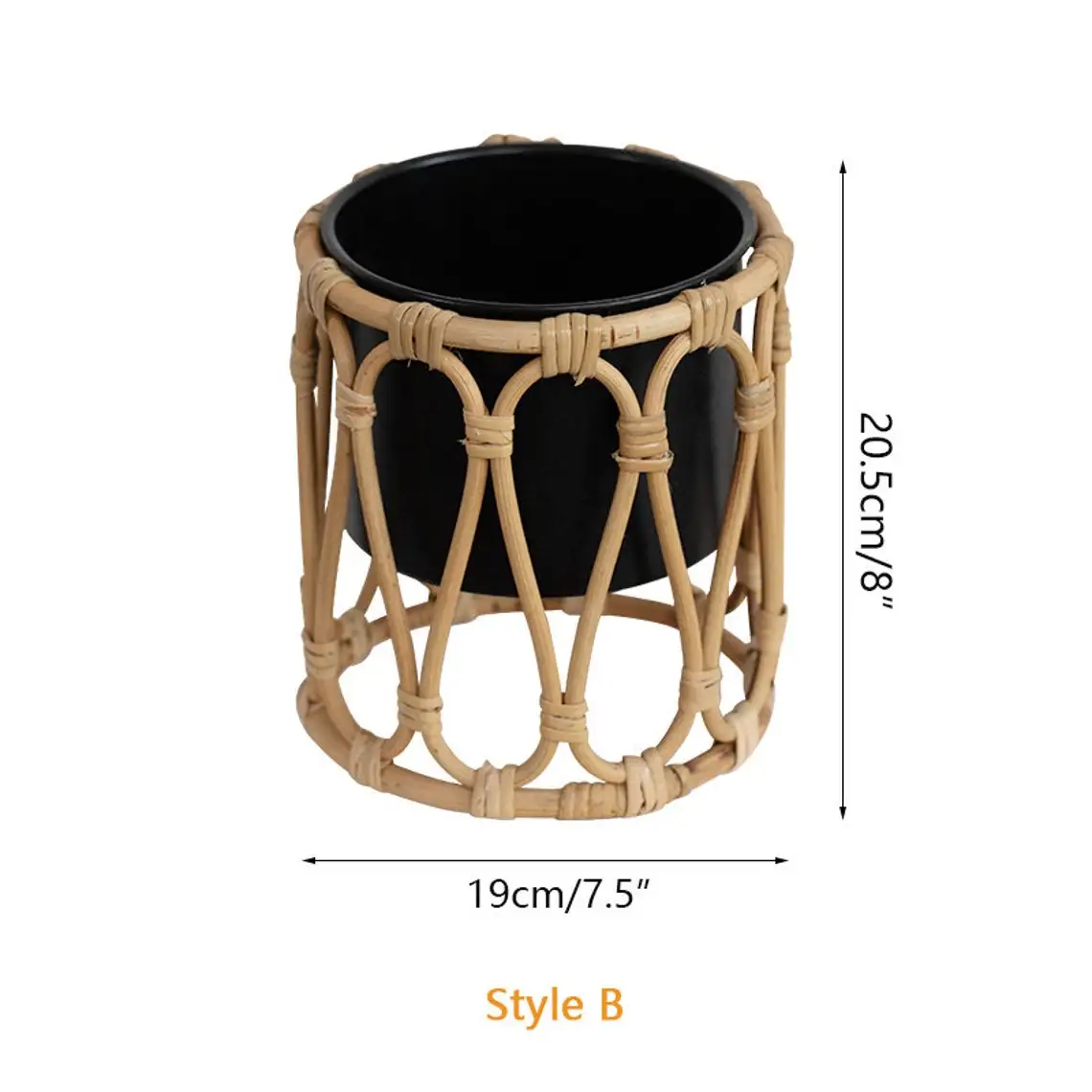 High Quality Natural Rattan Indoor Plant Stand Flower Pot Holder Bohemian Gardening Planter For Home decor
