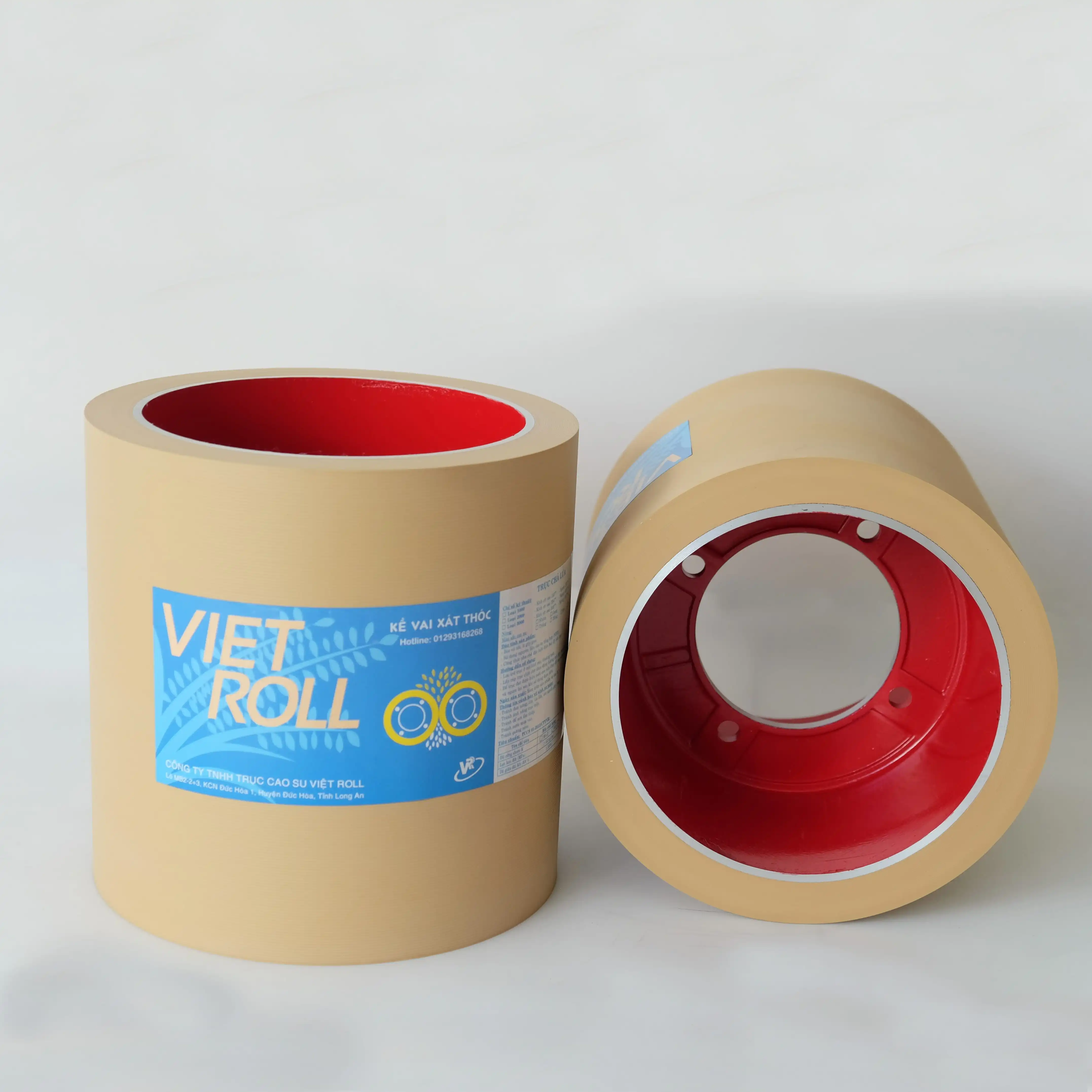 10 inch Rice Huller Rubber Roller With Aluminum Drum/ Cast Iron Core Shore A 85-95