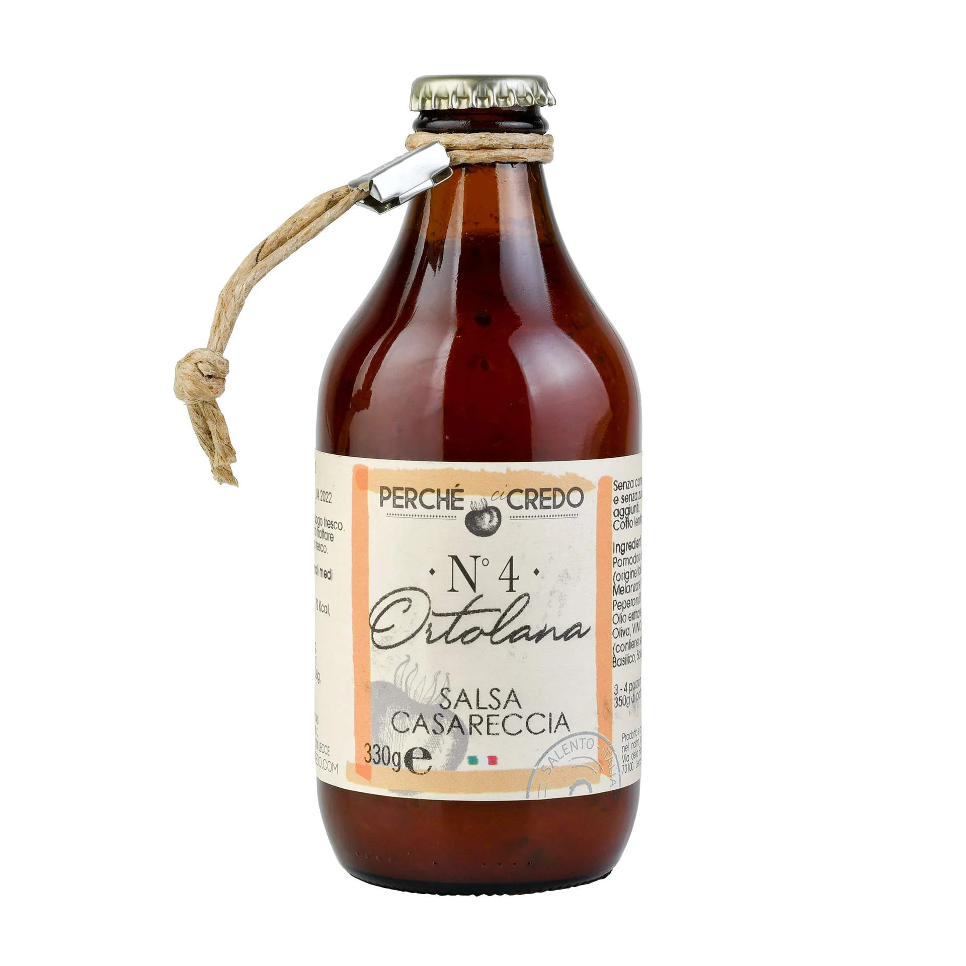 Original Italian High quality Tomato sauce AUBERGINE & PEPPER. Handmade. Ready to use: open and pour over your pasta or rice!