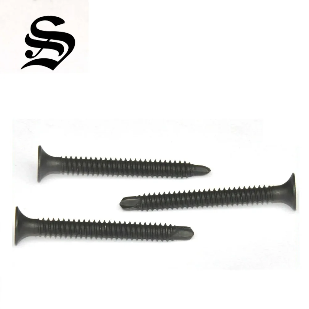 
Coarse thread or fine thread Taiwan black phosphated Steel Drywall Screw 