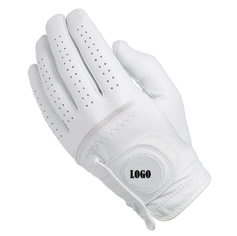 
Customized logo high quality left or right hand cabretta leather golf gloves Custom golf gloves 