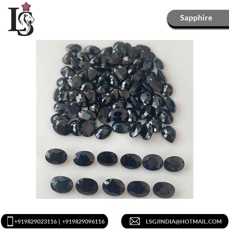 Zed Black Color 100% Natural Black Sapphire Oval Cut Gemstone for Jewelry Making at Reasonable Price