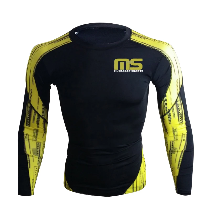Top Quality Rash Guard Compression Rashguard Custom Sublimated BJJ Fight Wear Rash Guard for Men