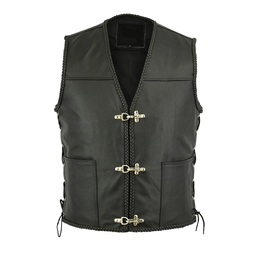 Leather Jackets  Cheap Bulk Sale First Classics Men Leather Fashion Vest High Quality
