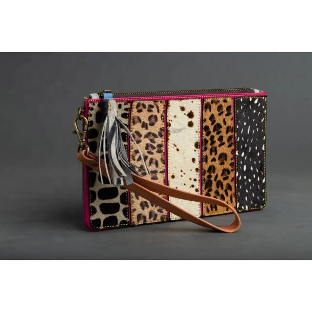 Leatherwalla Designer Hair On Cowhide Leather Ladies Wallet  Female Fashion Purse Handbags