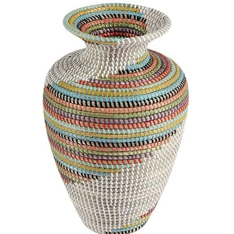 Home Decor Vintage  Handwoven Seagrass Vase Tall Flower Vase Luxury Vase Made In Vietnam