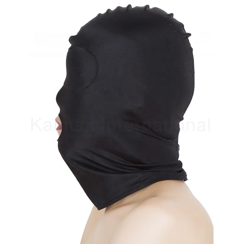 
Bondage Hood Mask Stretchy Spandex Full Head Hood Mask 