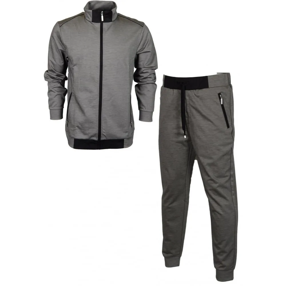 OEM Service Purple Color With Front Pockets and White Arm Stripped Design Track Suit For Men