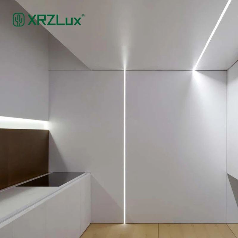 XRZLux T-slot Aluminum Profile For Led Strip Light Trimless Recessed Led Linear Light 10W/m Profile Lighting