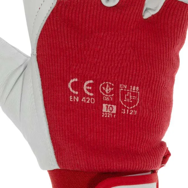 Combined leather glove with very high quality and with fully fleece lining