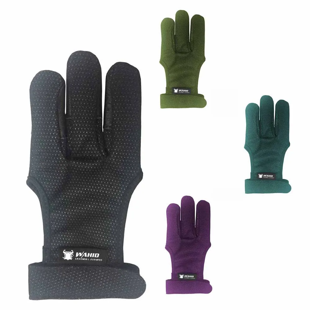 Best Selling Archery Gloves for Shooting & Hunting Leather Three Finger Protector for Youth & Adult Beginner