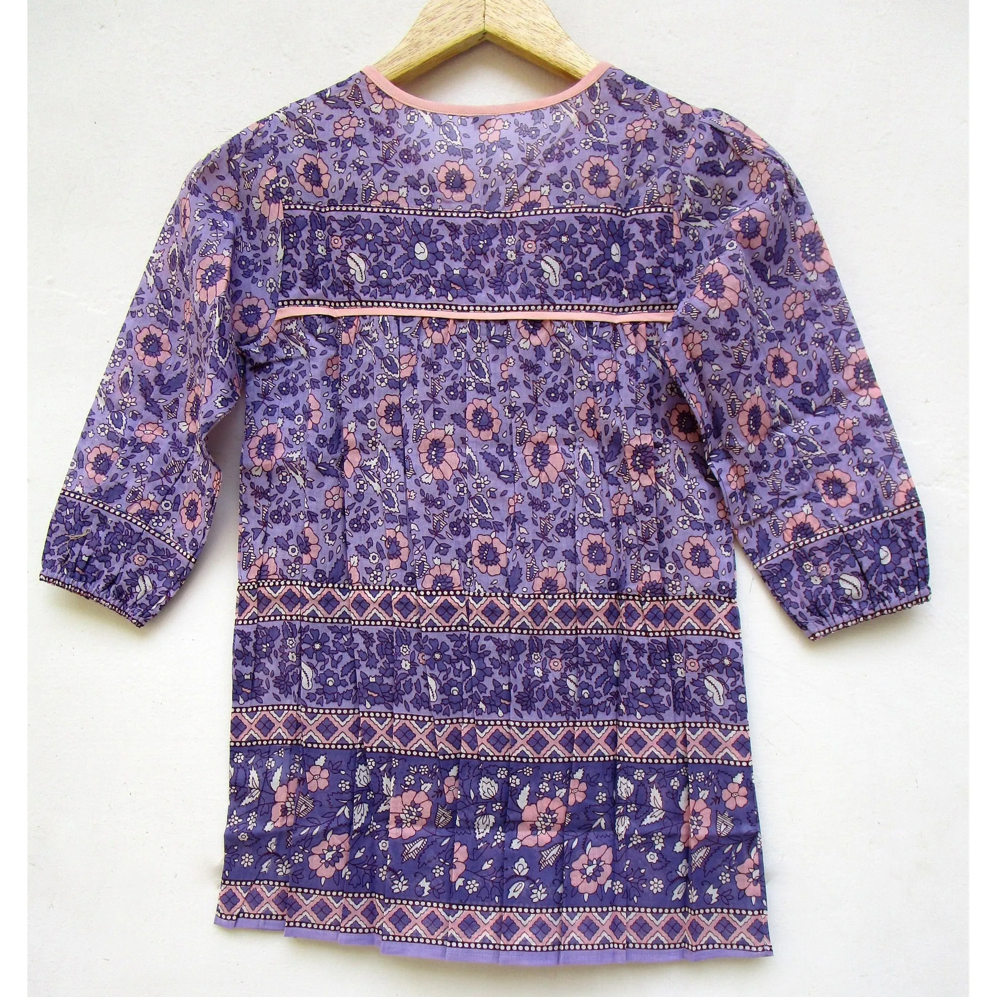 purple pink indian style boho and hippie girls maxi dress with tassel