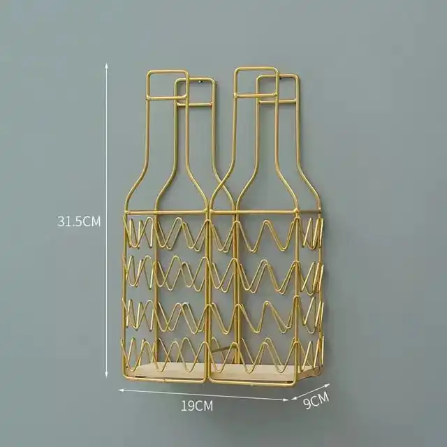 CREATIVE MODERN WALL DECORATION WALL MOUNTED METAL WINE RACK
