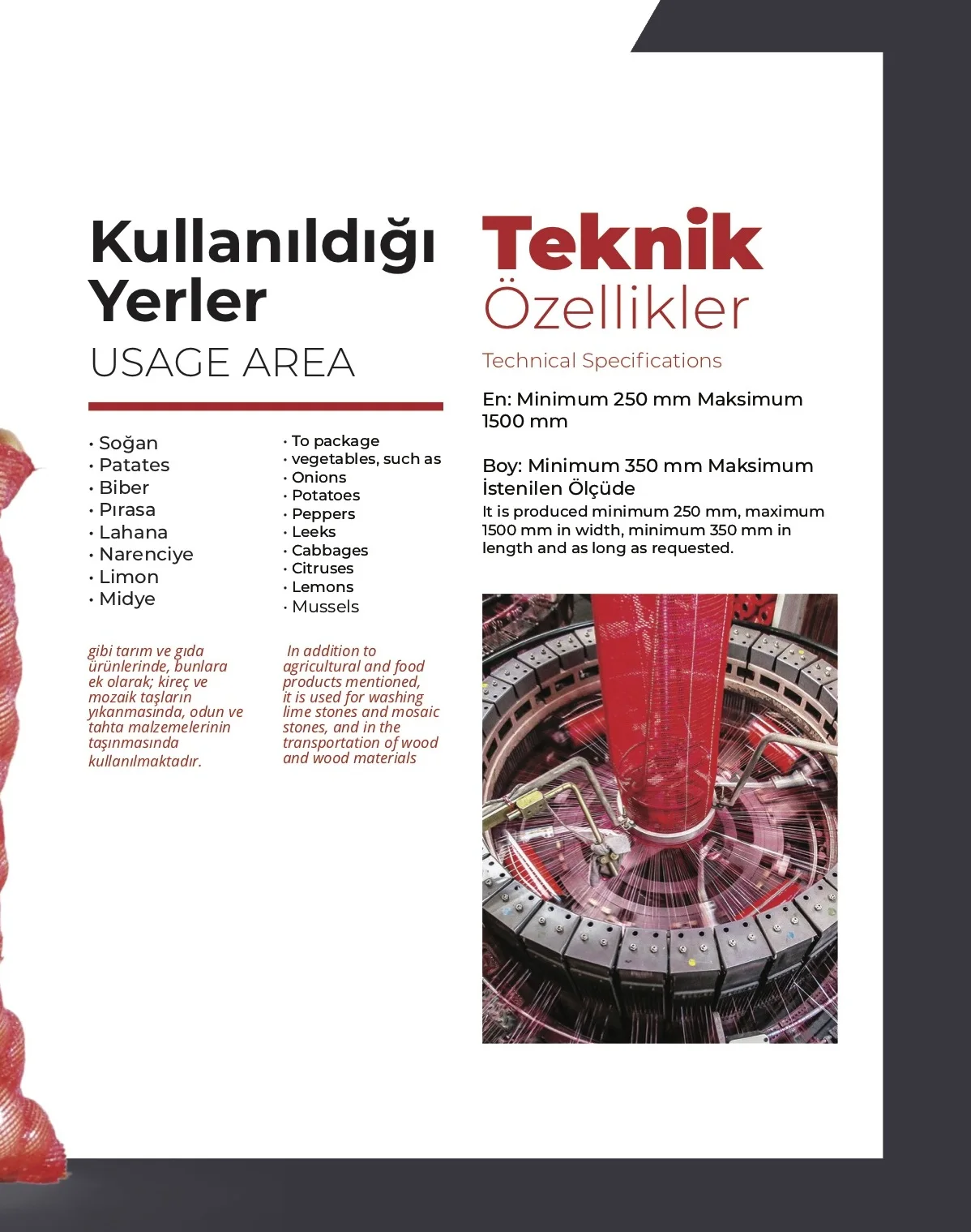 Mesh Sacks for Agricultural Products Packaging Colourful Durable High Quality