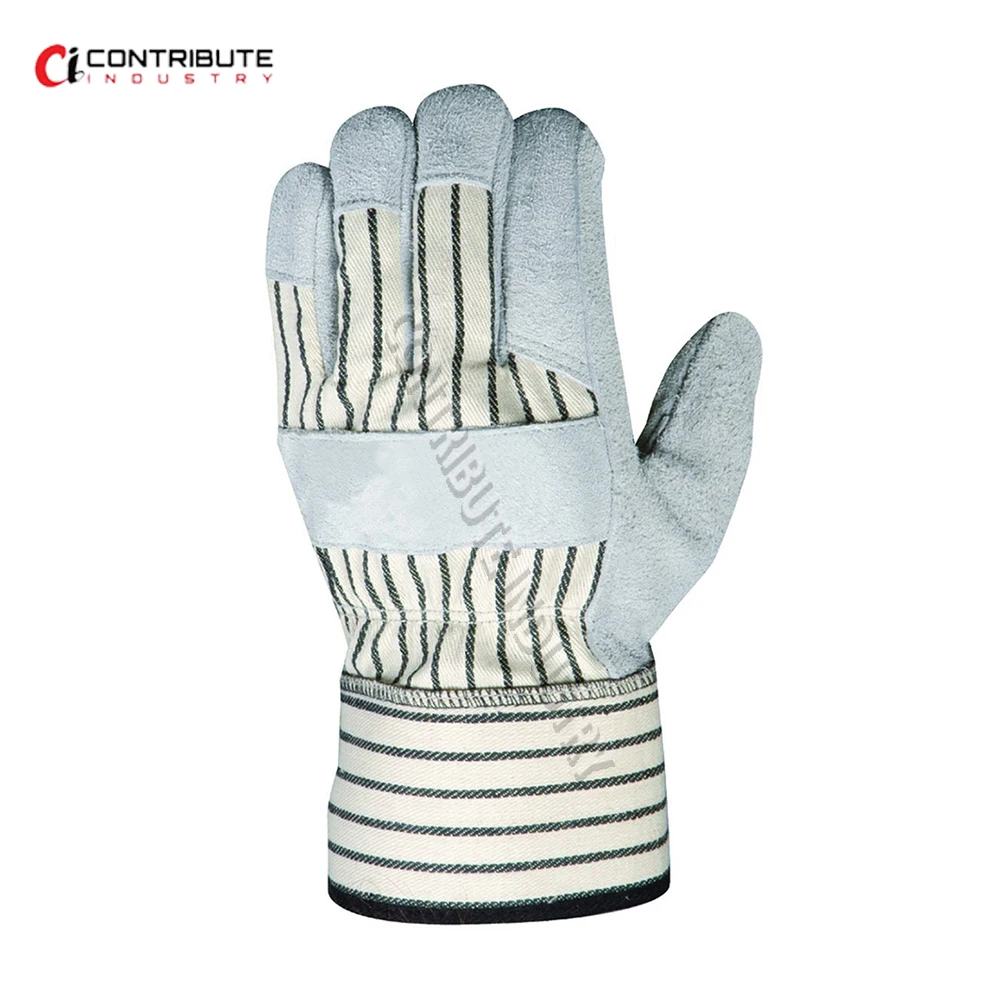 Safety Hand Protection Construction Gloves  Canadian Rigger Welding Gloves Cow Split Leather Working gloves