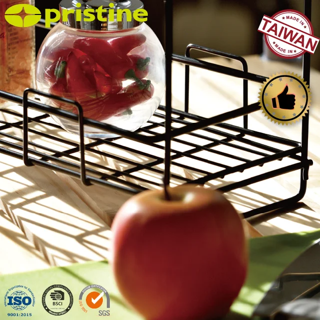 Best OEM Shelf Functional Holder Rack Spice Racks Holder Stand Storage Kitchen Metal Wholesale Taiwan Manufacturer Home 300 Pcs