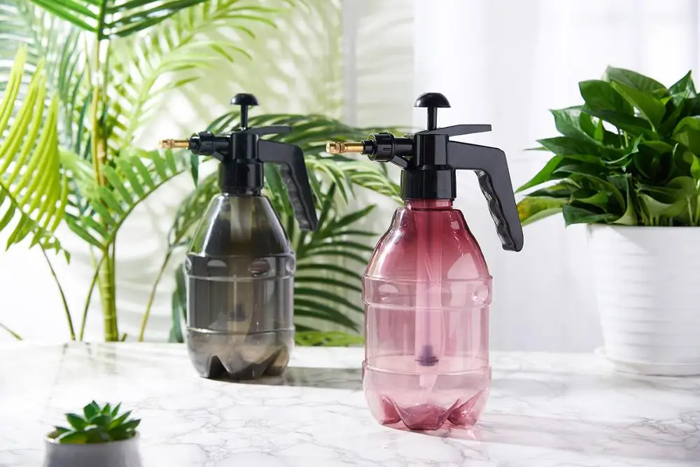 Small Trigger Sprayer Container 8667 Transparent Spray Pump PET Plastic Spray Pump Agricultural Machine Orange 1.5L