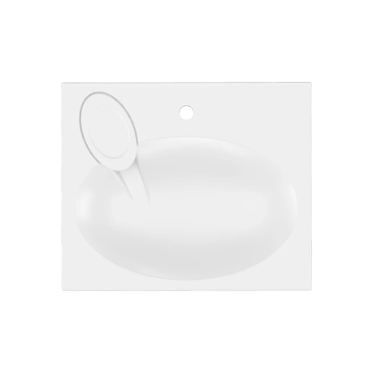 Quality bathroom sink installed over washing machine, cast marble basin Paola Liguria 500 / Paola Liguria 600