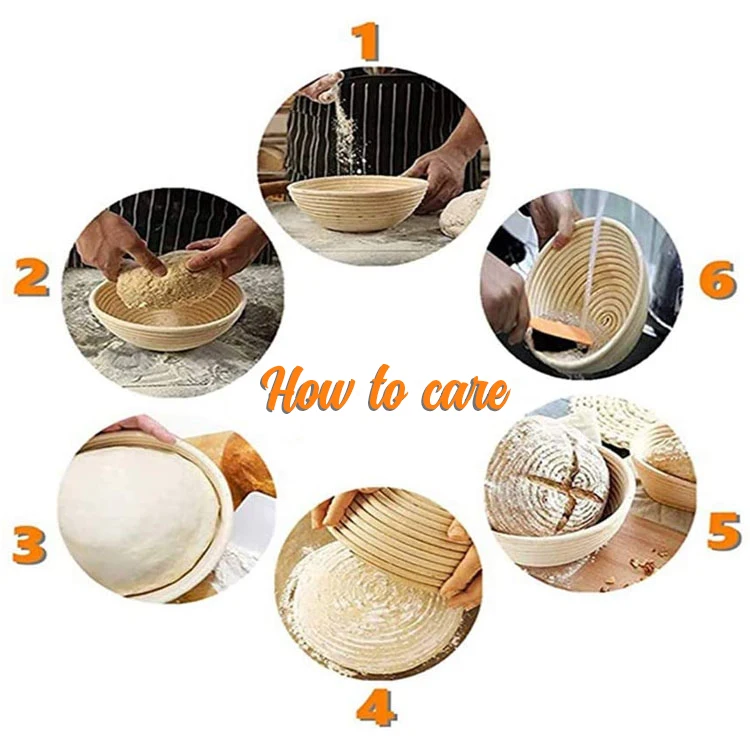 Eco-friendly Large Round Rattan Banneton bread proofing basket in Vietnam Wholesale
