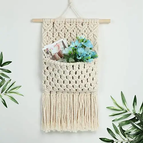 Wholesale Handmade Macrame Magazine Holder Book and Magazine Storage Buy Online From India