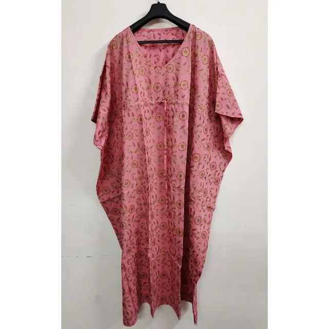 Индийская Хлопковая женская одежда, кафтан, домашняя одежда, этнический халат, ручная работа, Пляжная накидка на бикини, кимоно, ночное платье, макси-платье