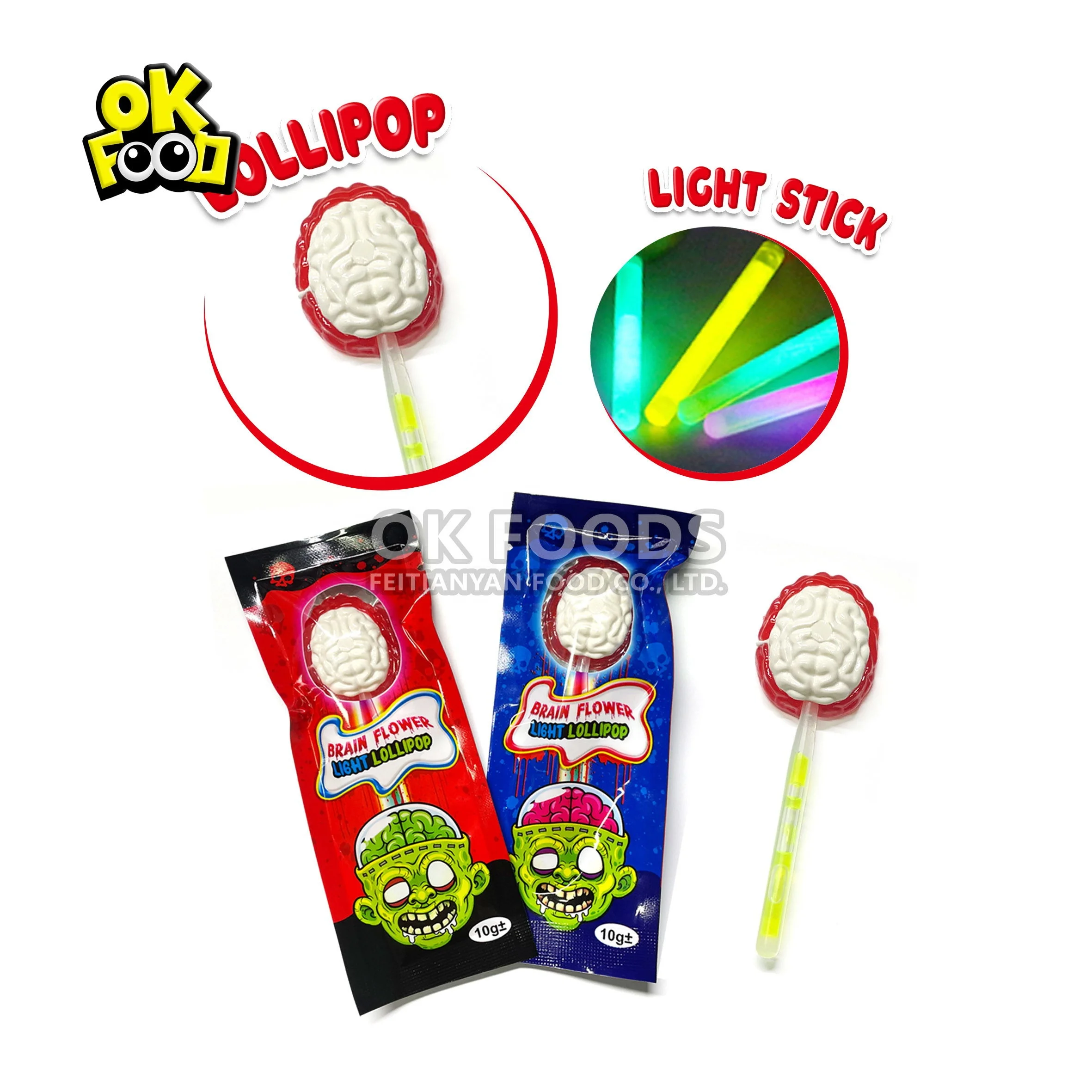 The best-selling 2 in 1 brain flower light stick lollipop in 2021 No.713