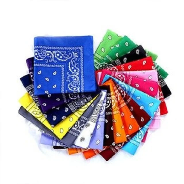 wholesale bandana scarves square Cotton Scarf Custom design Digital  printed Men,s Women  girl hair Neck Head