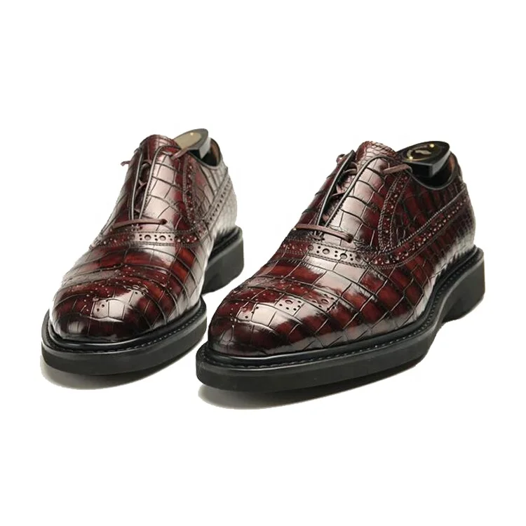 Оптовая продажа, мужская элегантная экзотическая обувь из настоящей крокодиловой кожи высшего класса